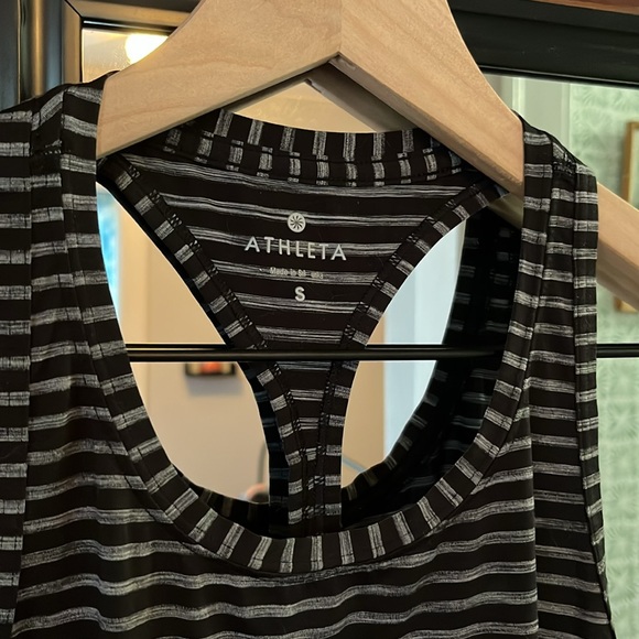 Athleta Racerback Striped Active Tank- Size S - Picture 2 of 3